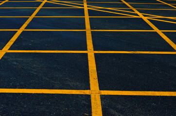 Road yellow line asphalt surface dividing