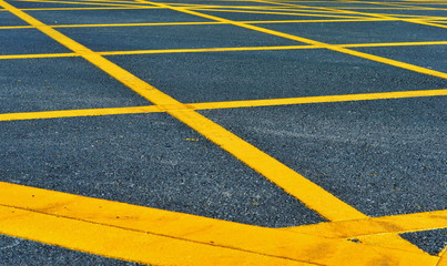 Road yellow line asphalt surface dividing