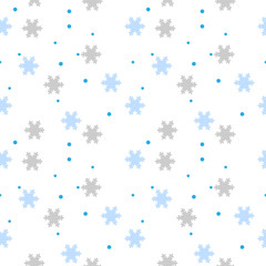 Christmas seamless pattern with snowflakes.Design template for wallpaper,fabric,wrapping,textile