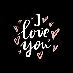 Hand written lettering quote about love and relationship. Hand drawn lettering words .Valentine's day card