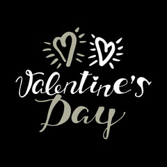 Lettering banner - Love You, Valentine's Day