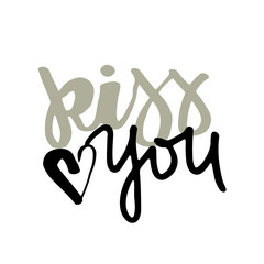 Obraz premium Lettering banner - Love You, Valentine's Day