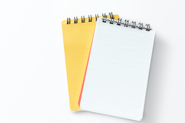 Two yellow lined notebooks mockup