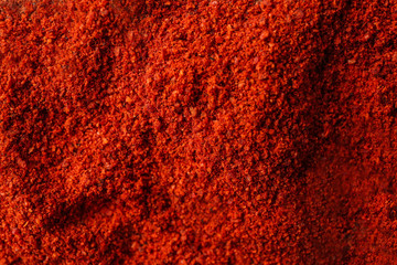 Chili pepper powder, closeup