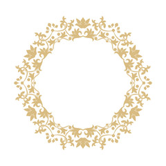 Circular baroque ornament.