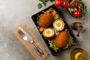 Meatballs with minced meat stuffed with boiled egg.
