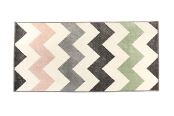 Carpet with pattern on white background