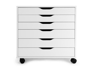 Chest of drawers on white background