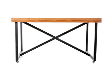 Elegant table on white background