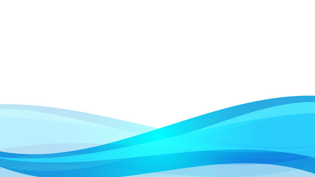 The Abstract vector image  Blue wave on white background.