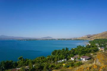 Fototapeta na wymiar Lake Sevan Scenery
