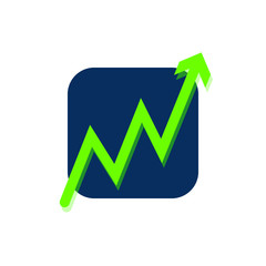 Growth chart icon, EPS10 vector