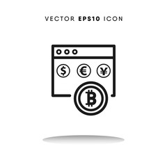 Bitcoin vector icon