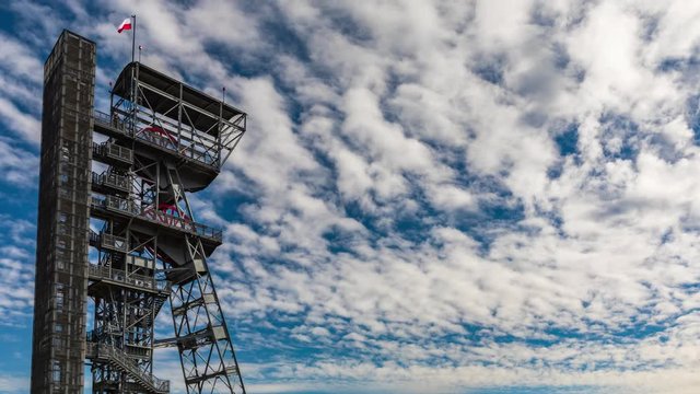 Monument of Mining Industry - time lapse (zoom out shot)
