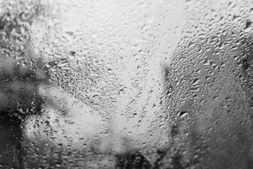 rain drops on window glass