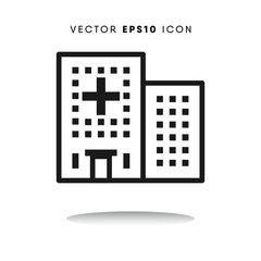 Hospital vector icon