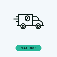 Delivery truck black friday vector icon