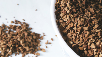 Cup of coffee white background morning caffeine 