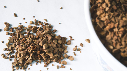 Coffee brown aroma white background morning