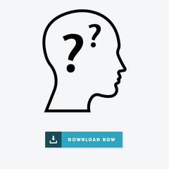 Confusion vector icon