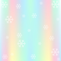 Snowflakes with pastel background