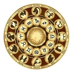 Zodiac signs medallions