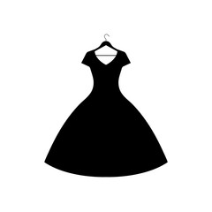 Dress icon, logo on white background