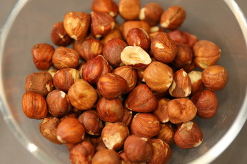 hazelnuts in bowl