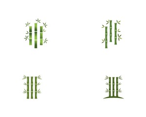 Bamboo logo vector icon illustration design 