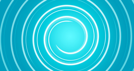 Abstract blue radial background spiral shape. 3d render
