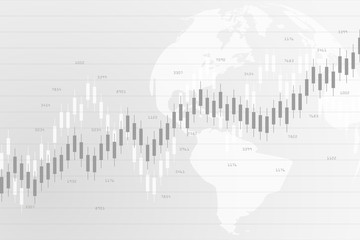 Naklejka premium Stock market data.Abstract background with graph chart finance. Stock market and exchange. Business concept. Vector illustration