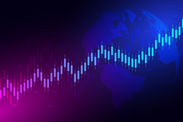 Stock market data.Abstract background with graph chart finance. Stock market and exchange. Business concept. Vector illustration