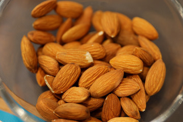 Almonds in bowl