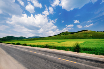 Blue Sky Grassland Highway, Yak Shi, Hulun Buir, Inner Mongolia, China