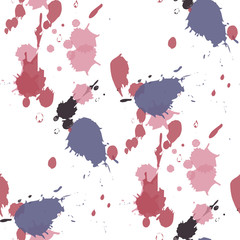 Abstract watercolor blobs. Colorful abstract vector ink paint splats.