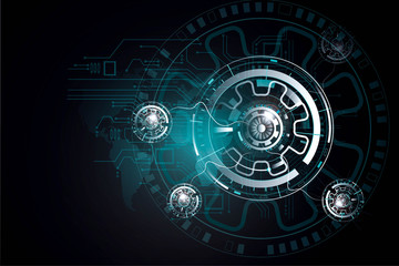 science Big data visualization. Futuristic Artificial intelligence . Cyber mind aesthetic design concept.