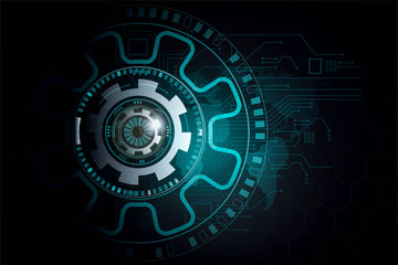 science Big data visualization. Futuristic Artificial intelligence . Cyber mind aesthetic design concept.