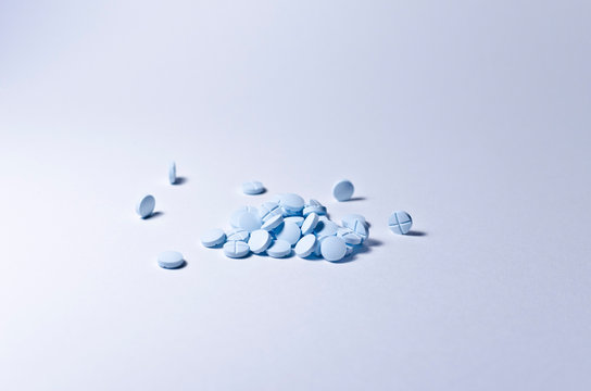 Blue pills, a bunch of pills