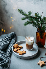 good morning concept. Morning begins with coffee. Ethiopian coffee with vegan coconut milk