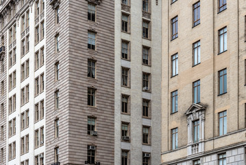 Fototapeta premium Window pattern in facade of residential buildings
