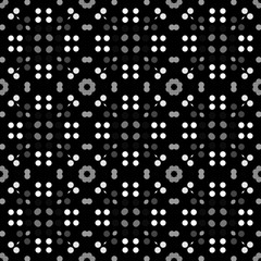 Seamless abstract pattern background with a variety of colored circles.
