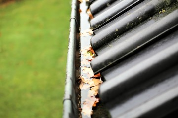 An Image of a drain with raindrops 