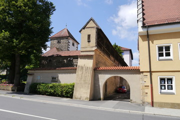 Fototapeta na wymiar Schnitt durch die Stadtmauer von Amberg