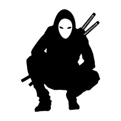 samurai silhouette warrior sword ninja japanese katana © rattakette