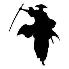 samurai silhouette warrior sword ninja japanese katana