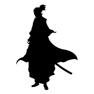 recommend clip art: samurai silhouette warrior sword ninja japanese katana