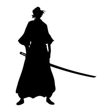 recommend clip art: samurai silhouette warrior sword ninja japanese katana