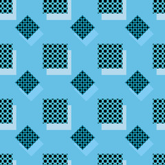 Seamless background pattern with colored varied squares.