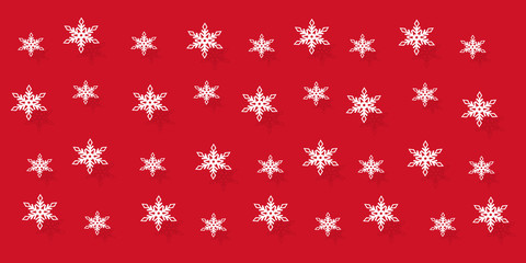 vector wallpaper, background of white winter snowflakes for christmas and new year holidays