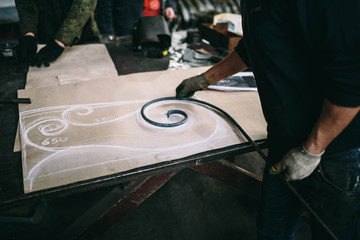  blacksmith working with metal